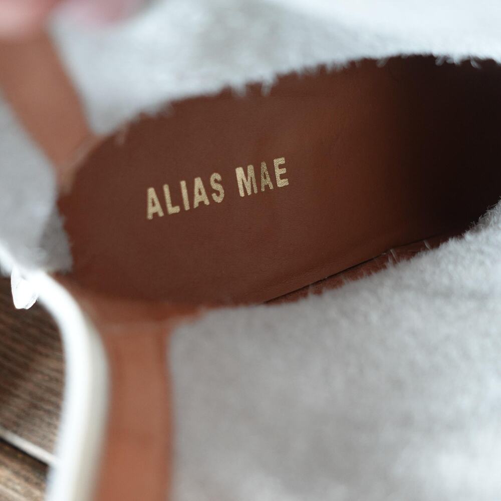 Alias‎ Mae Boots Womens Size EU 38 White Leather Ankle Block Heel Square Toe Zip - Picture 9 of 10